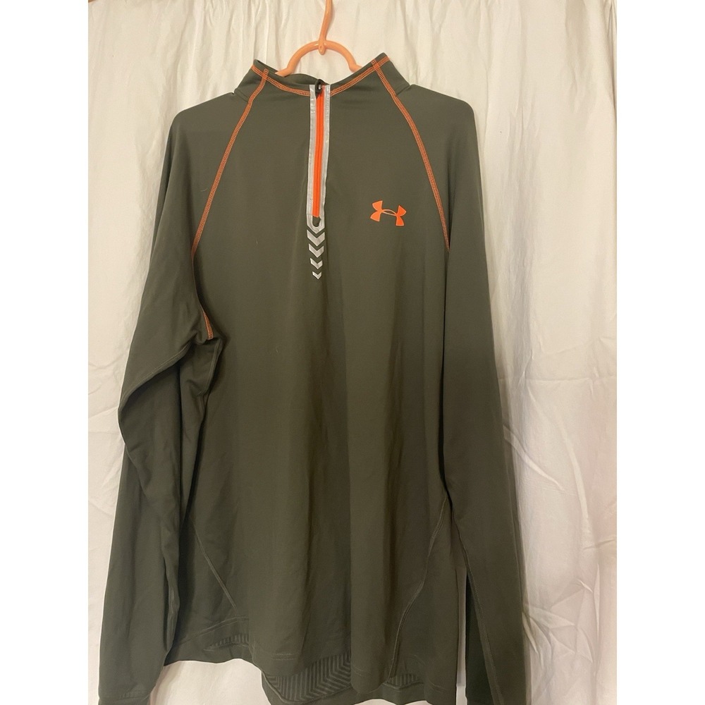 Under Armour Mens NFL Combine Authentic Quarter Zip Pullover XL Green
